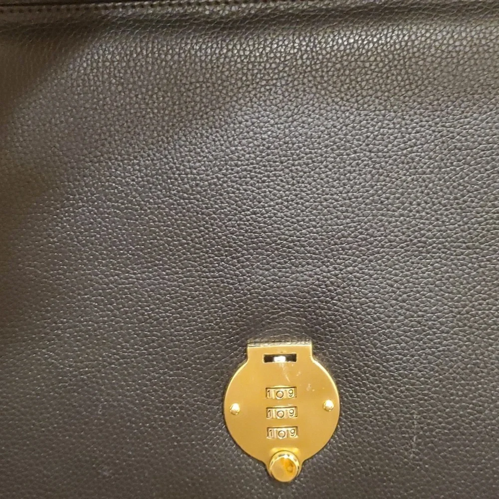 Like new Bally awesome upright briefcase or crossbody bag with terrific hardware